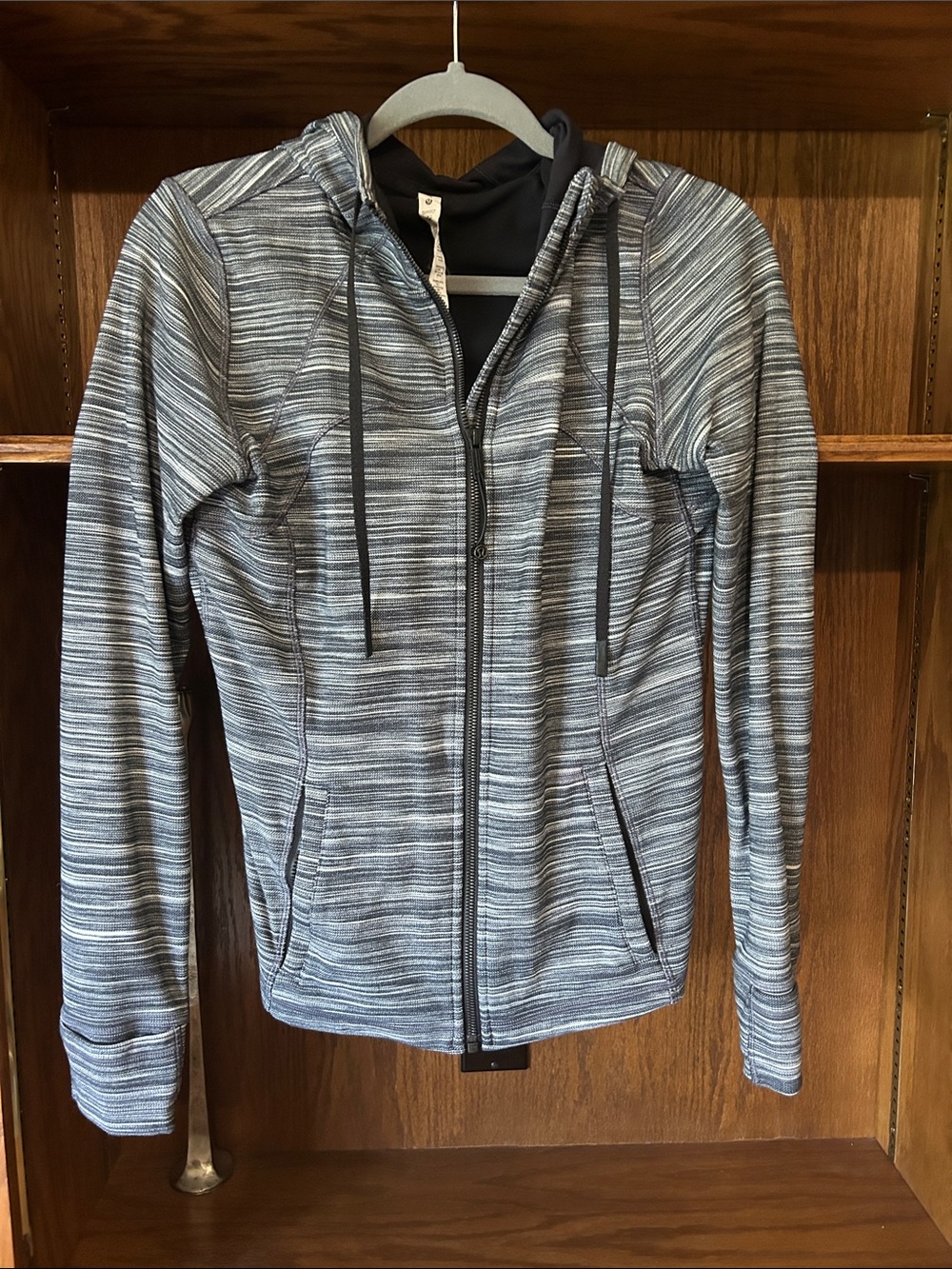 lululemon athletica Women's Grey Striped Zip Align Jacket